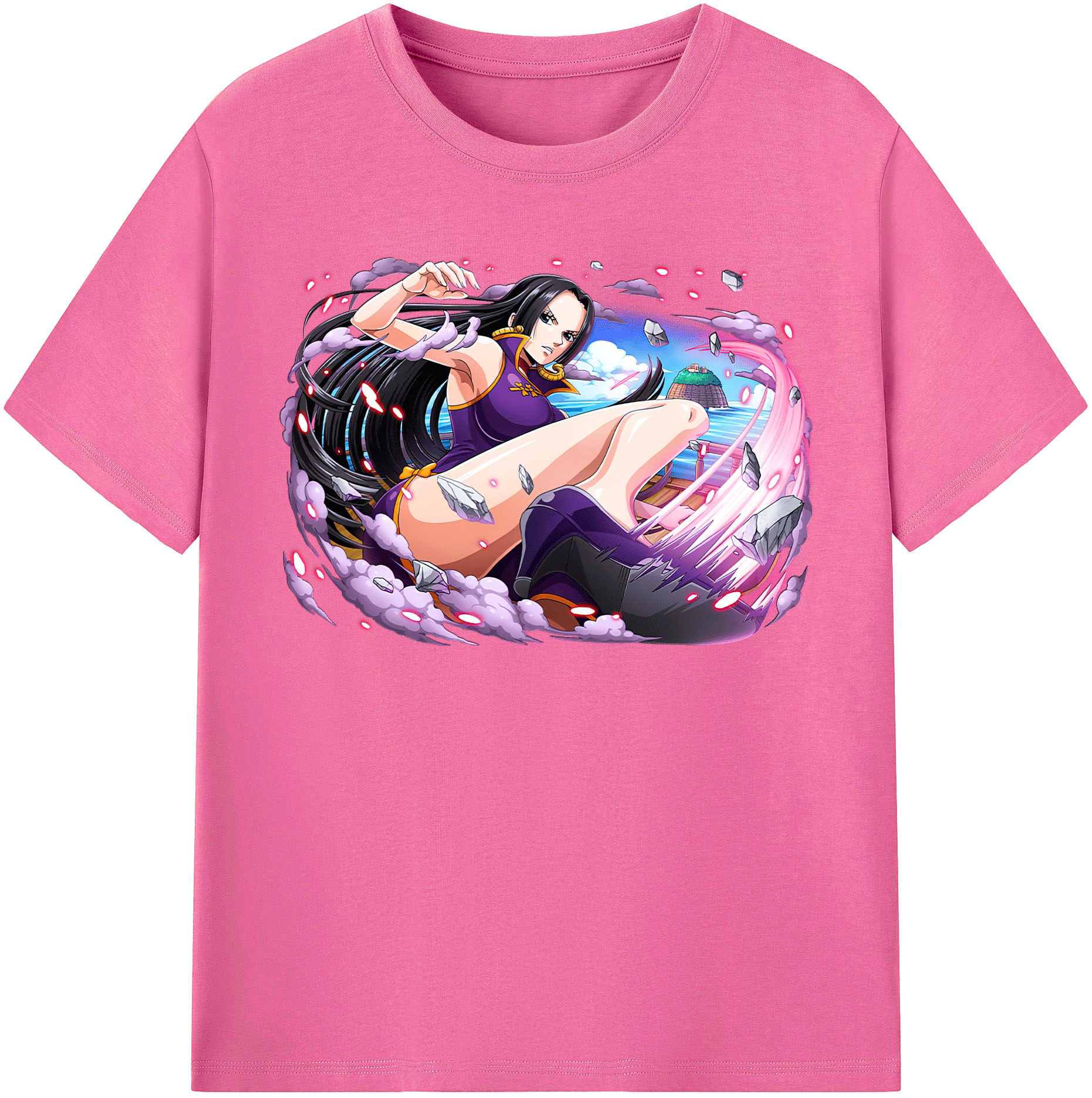 ワンピース ボア・ハンコック ONE PIECE Boa·Hancock レディースカジュアルプリントTシャツ（綿100％）
